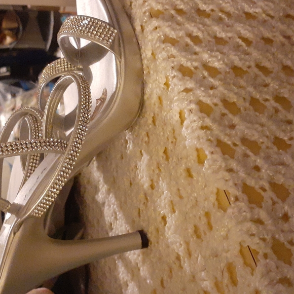 Contesa Shoes - Silver Rhinestone Dress Sandals